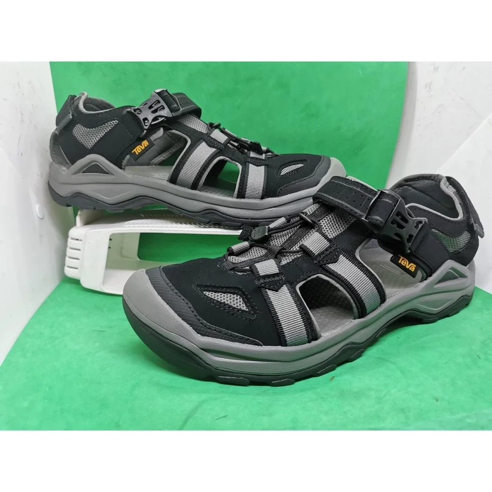 TEVA OMNIUM 2 BLACK STRAP TRAIL HIKING SPORT MEN'S SANDALS SIZE US 13